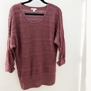 Mauve Open Knit Sweater